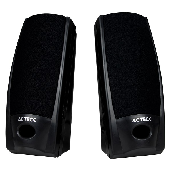 Bocinas Acteck Ax2500  Alambrica  Conector 35 Mm  Sonido Estereo 20  3 W  Negro  Aubo014 AUBO-014 - ACTECK