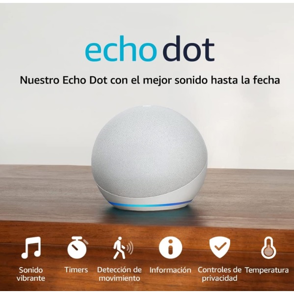 Bocina Inteligente 5ta Generacion Modelo 2022 Echo Dot Negra B09B8V1LZ3