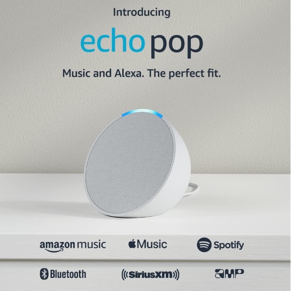 Asistente Amazon Alexa ECHO POP Blanca C2H4R9 BLANCO C2H4R9 BLANCO Globaloffice .mx