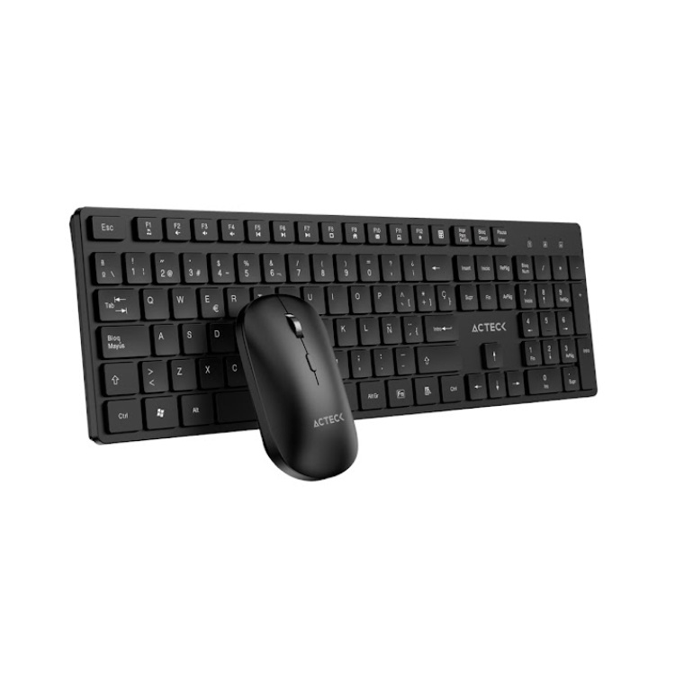 KIT TECLADO Y MOUSE INALAMBRCIO ACTECKAC-943482CREATOR VANTAGE AERO MK5552.4GHZ1001600 DPI1AAA/1AANEGRO - Código: AC-943482 | Compra en Guadalajara