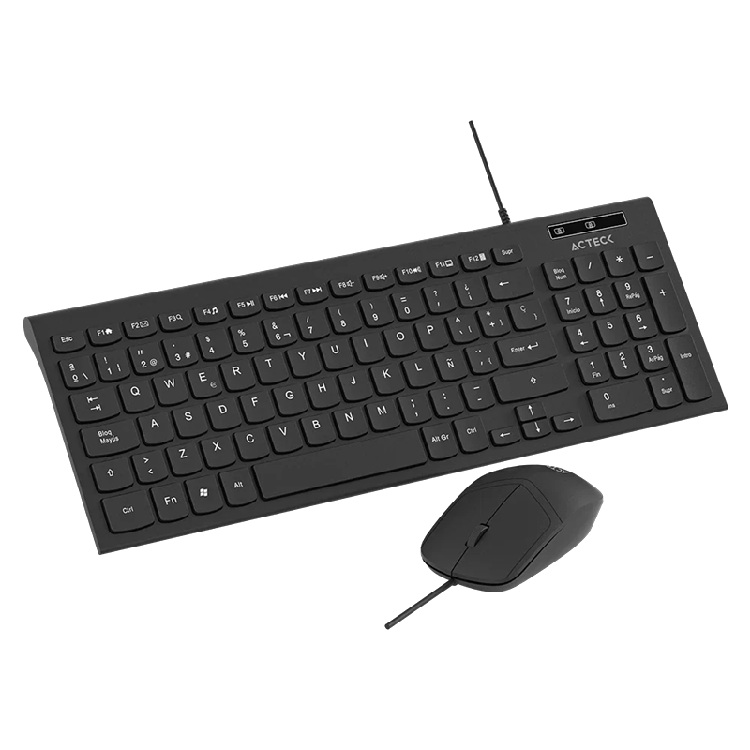 KIT ACTECK CREATOR COMPACT MK 235 / TECLADO Y MOUSE / ALAMBRICO USB - A / ESPAOL / WIN - MAC - ANDROID / 96 TECLAS QWERTY / 3 TECLAS SCROLL / 1200 DPI / OPTICO / NEGRO / AC-945936 - Código: AC-945936 | Compra en Guadalajara