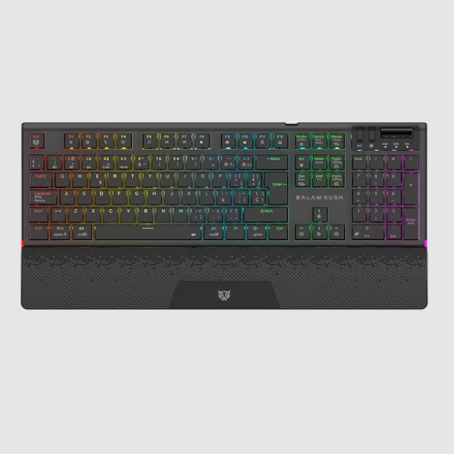 TECLADO MECANICO BALAM RUSH BR-940382 DOMINATE EXPERT GK979L SWITCH RED 105 TECLAS RGB NEGRO - Dsc