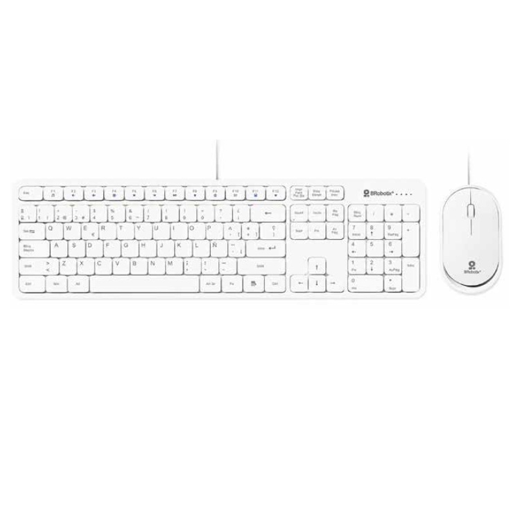 TECLADO Y RATN CON CABLE  USB EN ESPAOL COLOR BLANCO - Código: 6008010 | Compra en Guadalajara