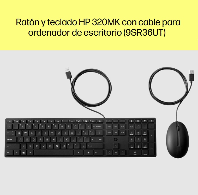 HP Mouse Y Teclado De Escritorio 320MK Con Cable - Manhattan