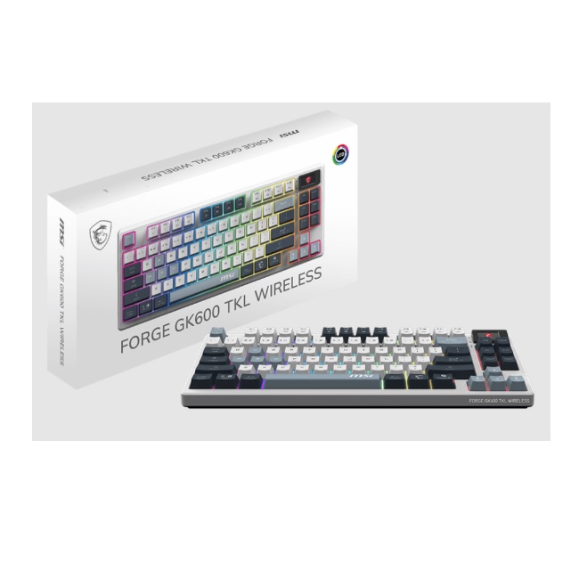 TECLADO MSI FORGE GK600 TKL W SKY US INALAMBRICO 20 MODOS RGB - Cooler Master