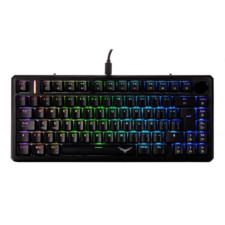 Teclado gaming Iron Scales mecanico Negro con swich magnetico formato 75 con ilumnacion RGB NA-2659 - Código: NA-2659 | Compra en Guadalajara
