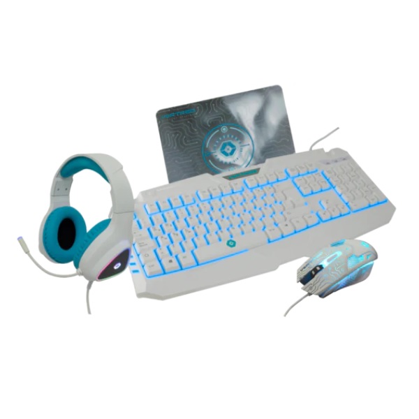 Kit 4en 1 Gamer VORTRED V-930457 Kit 4en 1 Gamer VORTRED V-930457 USB Juego Blanco/Cian - Código: V-930457 | Compra en Guadalajara
