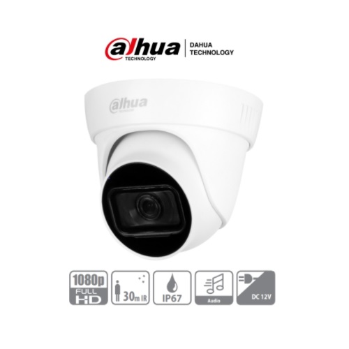 Cámara Domo Dahua HDCVI 2MP 1080p Lente 28mm 103 de Apertura IR 30m Micrófono Integrado IP67 DWDR DH-HAC-HDW1200TLN-A-0280B-S4 - Código: DH-HAC-HDW1200TLN-A-0280B-S4 | Compra en Guadalajara