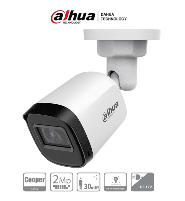 DAHUA HAC-B2A21N-U-0280B - Camara Bullet de 2 Megapixeles/ 1080p/ Lente 2.8 mm/ 100 Grados de Apertura/ 30 Metros de IR/ Metalica/ IP67/ Soporta CVI/TVI/AHD y CVBS/ Menu OSD para Configuracion/ - Dahua