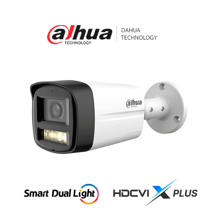 Camara Dahua HAC-HFW1200TLM-IL-T bullet full color 2 mpx lente 2.8mm Apertura de Hasta 111grados/ Audio Bidireccional/ Iluminador Dual Inteligente Hasta 40m/ - Código: HAC-HFW1200TLM-IL-T | Compra en Guadalajara