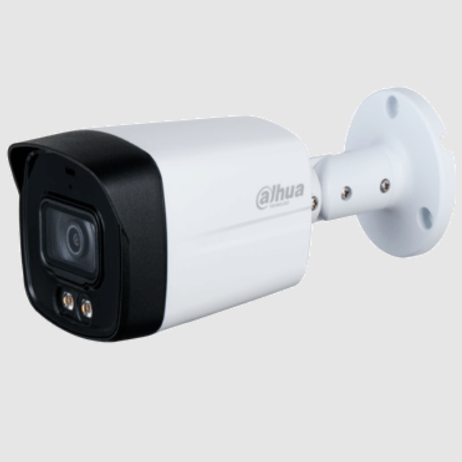 DAHUA HAC-HFW1801TLMN-IL-A - Camara Bullet 4k/ Iluminador Dual Inteligente Full Color/ Lente de 2.8 mm/ 106 Grados de Apertura/ Microfono Integrado/ 40 Metros de Iluminación IR y Visible/ WDR Real de 120 dB/ IP67/ - Dahua