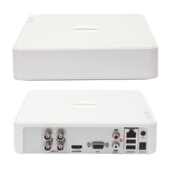 DVR Hikvision 4 Canales 2 MPX 1080P Lite 4 Canales TurboHD2 Canales IP 1 Bahía de Disco Duro/ H.265/ 1 Canal de Audio por Coaxitron - Idis