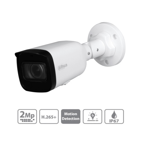 Camara Dahua DH-IPC-HFW1230T1N-ZS IP bullet 2 mpx lente motorizado 2.8 mm h.265 IR 50 m PoE IP67 - Samsung