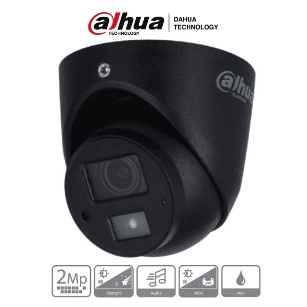 DAHUA HAC-HDW1231G-A - Cámara Mini Domo de 2 Megapixeles/ Super Adapt/ Diseño Compacto/ Lente de 2.8mm/ 102 de Apertura/ Microfono Integrado/ WDR Real de 130 dB/ IR de 20 Mts/ IP67/ - Bosch