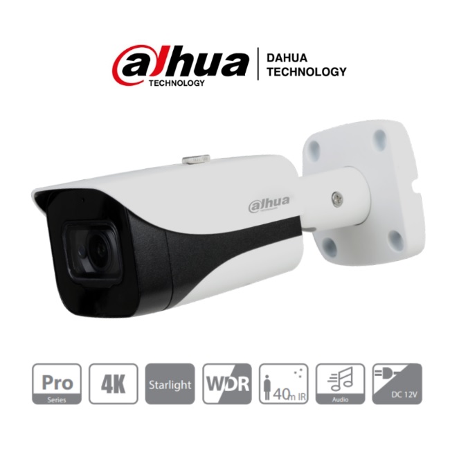 DAHUA HAC-HFW2802E-A-036 - Camara Bullet 4k Starlight/ 8 Megapixeles/ Lente de 3.6mm/ 0.005 Lux color/ WDR Real/ IR de 40M/ IP67/ 3DNR/ - Dahua