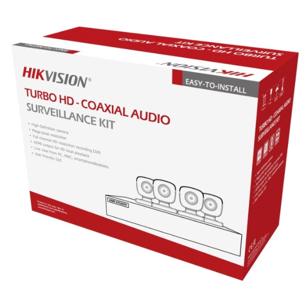 Kit TurboHD 1080p / DVR 4 canales / 4 Cámaras Bala ColorVu / Fuente de Poder / Accesorios de Instalación HK-1080-CV - Código: HK-1080-CV | Compra en Guadalajara