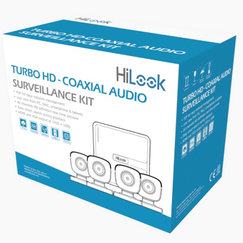 KIT DVR HILOOK BY HIKVISION 4 CANALES TURBOHD 1080P LITE AUDIO POR COAXITRON 4 CAMARAS BULLET POLICARBONATO CON MICROFONO INTEGRADO HILOOK - Total Ground