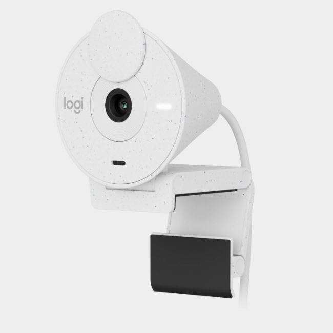 960-001440 Cámara Web Logitech Brio 300 1080p USB-C con Correc Ilum Atm MicBlanco 960-001440