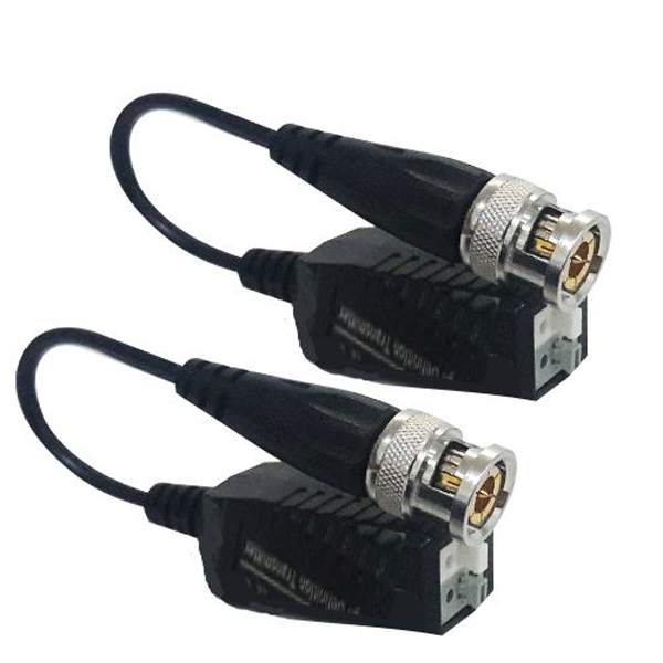 UTEPO UTP101PHD4B- PAR DE TRANSCEPTORES PIG TAIL PASIVO HDCVI / TVI / AHD / CVBS / FACIL CONEXION PUSH / 250M A 720P / 200M A 1080P / 150M A 4MP - Hikvision