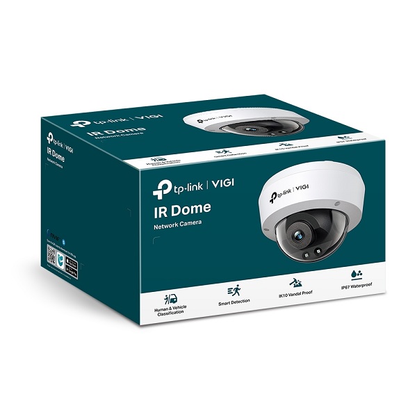 Cámara IP domo TP-Link VIGI C240I 2.8mm IR 30m 4MP IP67 PoE/12V CC IK10 H.265 micrófono CE/BSMI/VCCI/ONVIF - Ugreen