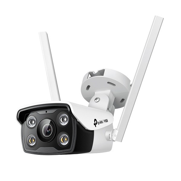 Cámara IP Bullet TP-Link VIGI C340-W Wi-Fi lente 4mm 4MP Full Color exterior IP66 SmartVid visión nocturna H.265 PoE ONVIF slot MicroSD 256GB - Total Ground